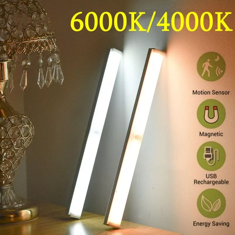 

Motion Sensor Light Wireless USB Rechargeable LED Night Light Kitchen Bedroom Lighting Wall Lamp Wardrobe Lamp Staircase