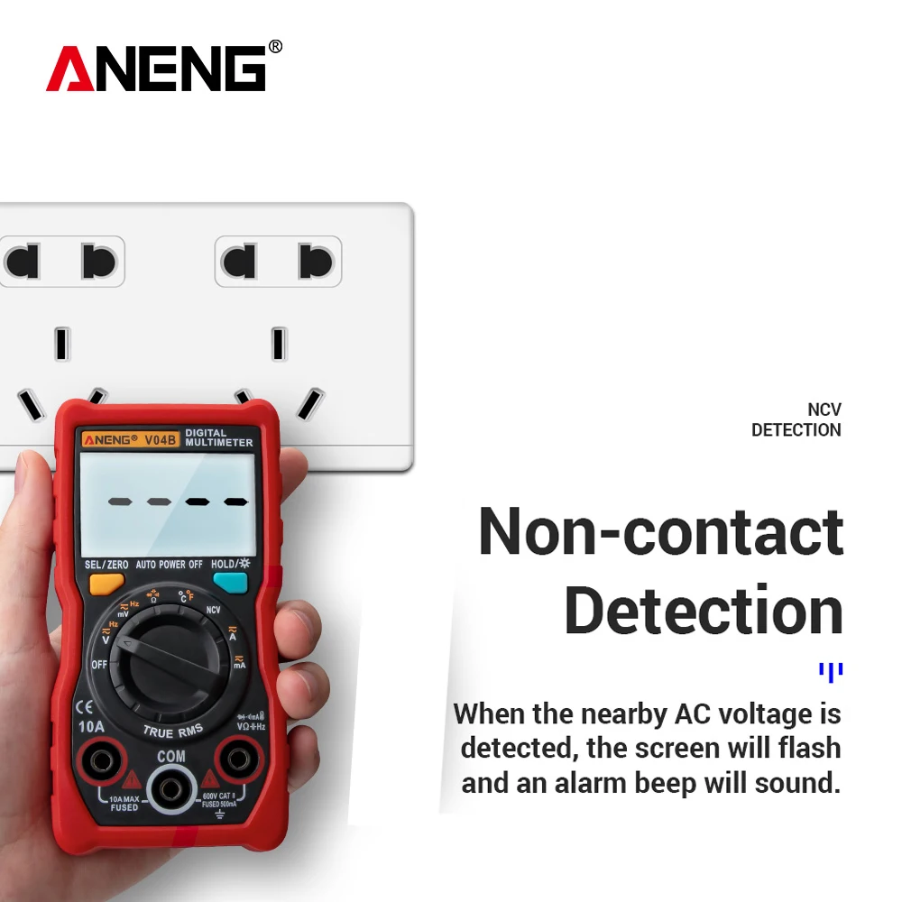 

ANENG V04B True Rms Digital Professional Multimeter Tester ESR Meter Multimeter Auto Power Off Peak Automatic Multimetro Meter