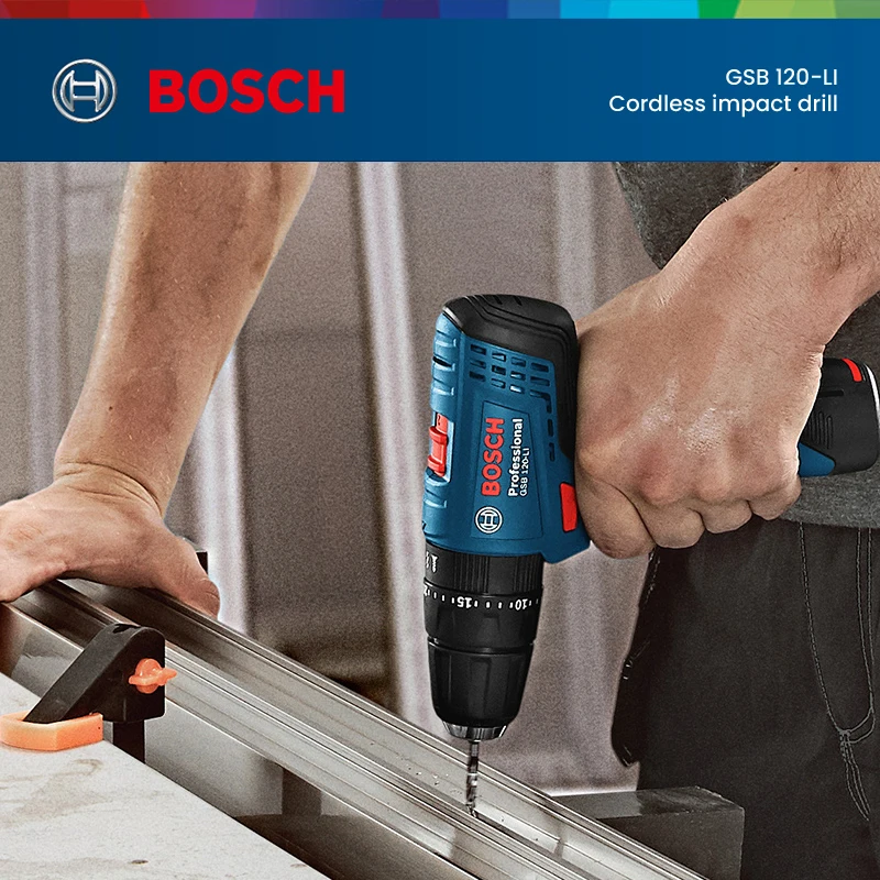 Электрическая дрель Bosch GSB 120 с 2 аккумуляторами беспроводная ручная для домашнего