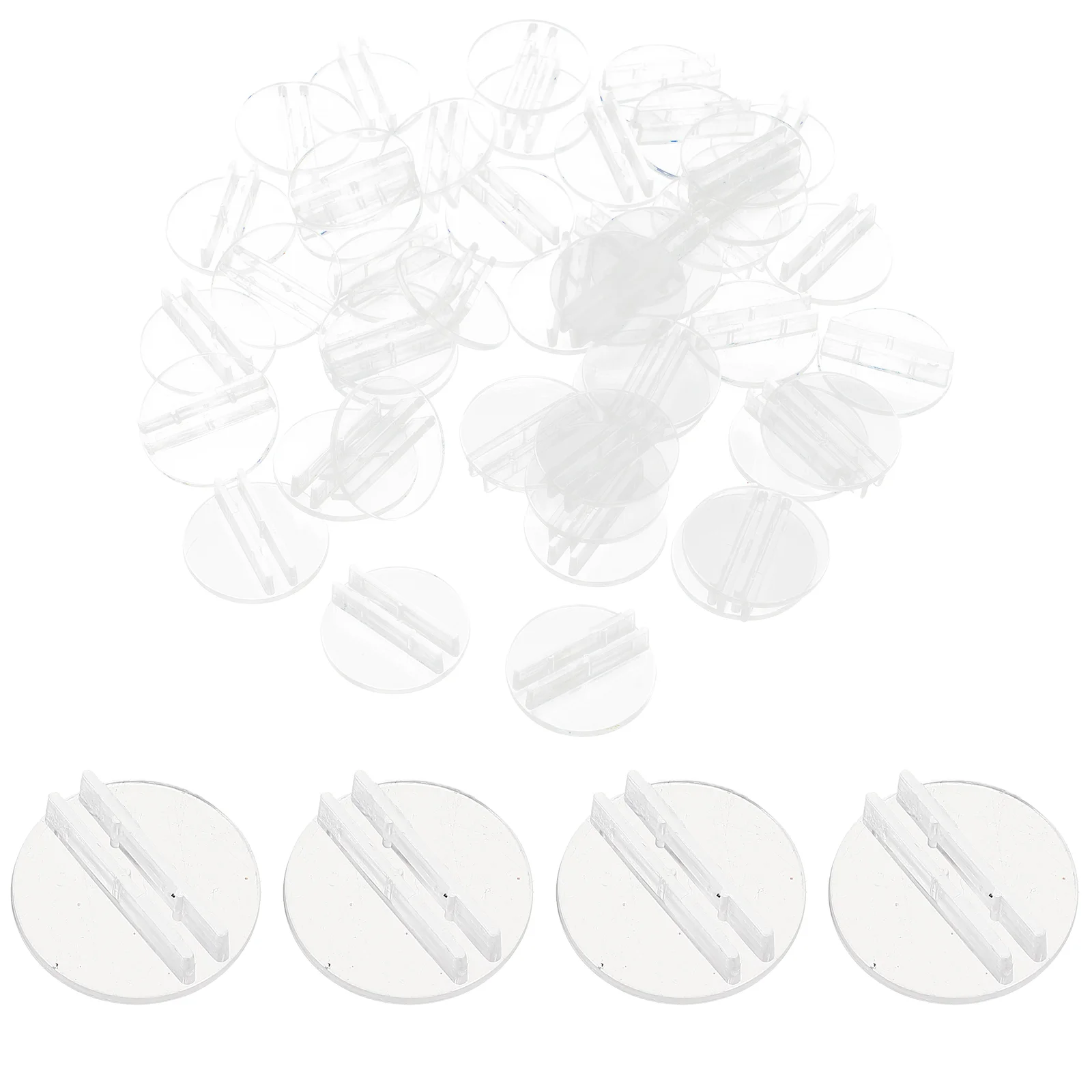 

100 Pcs Playset Accessories Business Card Organizer Desk Stand Storage Holder Plastic Cards Place Display