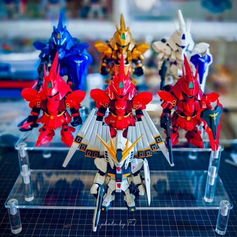 Фото В наличии Bandai Qmsvmini Sazabi Gundam глухая коробка Handheld Mobile Warrior Gundam Reverse Attack Xiaya Model Gift №2