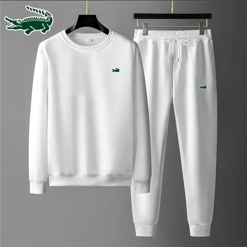 

CARTELO 2023 new high-quality men's casual sports round neck hoodless sweatshirt suit, outdoor running pants suit fashionable me