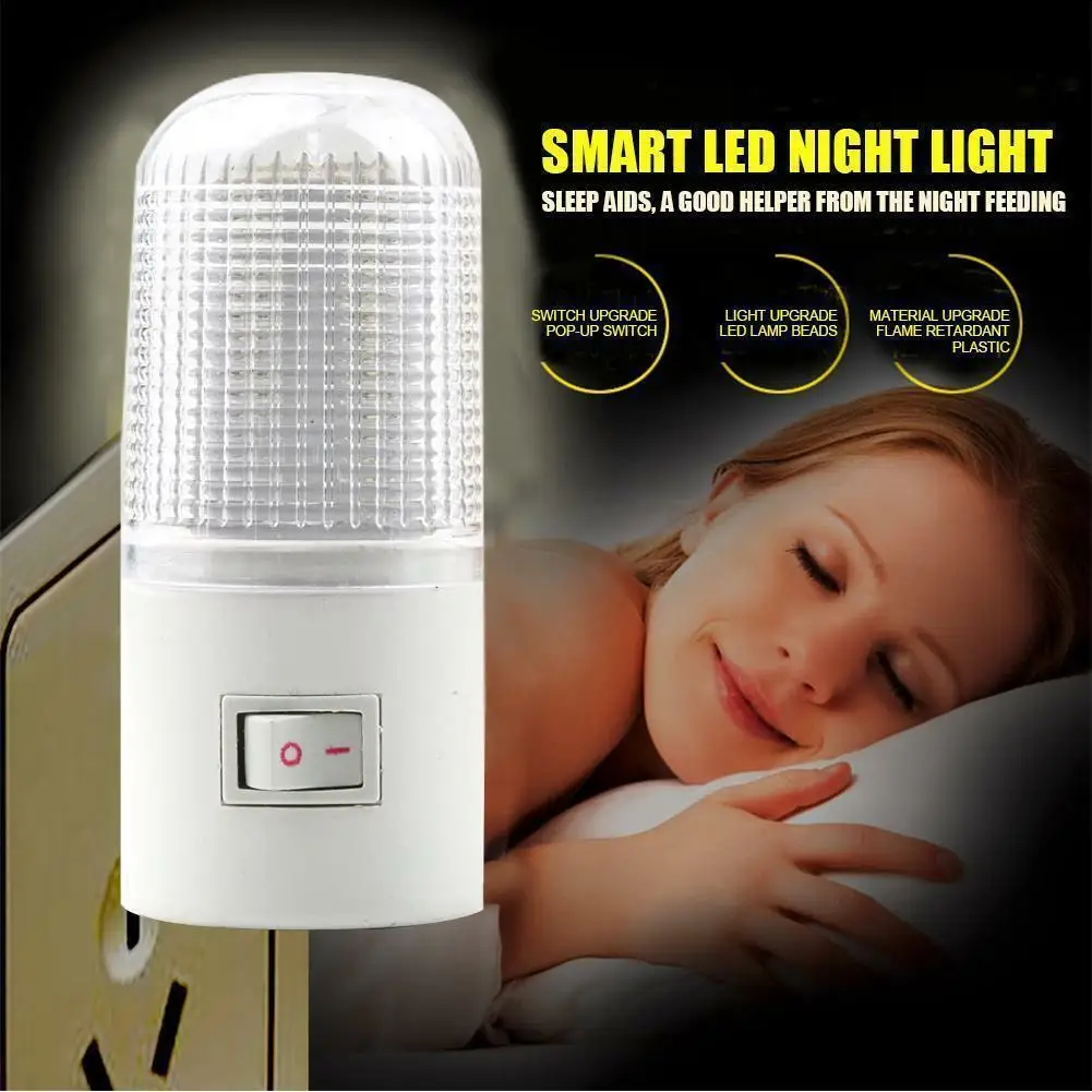 

3w Wall Mounted Led Night Light Energy-saving Low Consumption Bedside Lamp Bulb Bedroom Nightlight Baby Kids Room Home Lighting