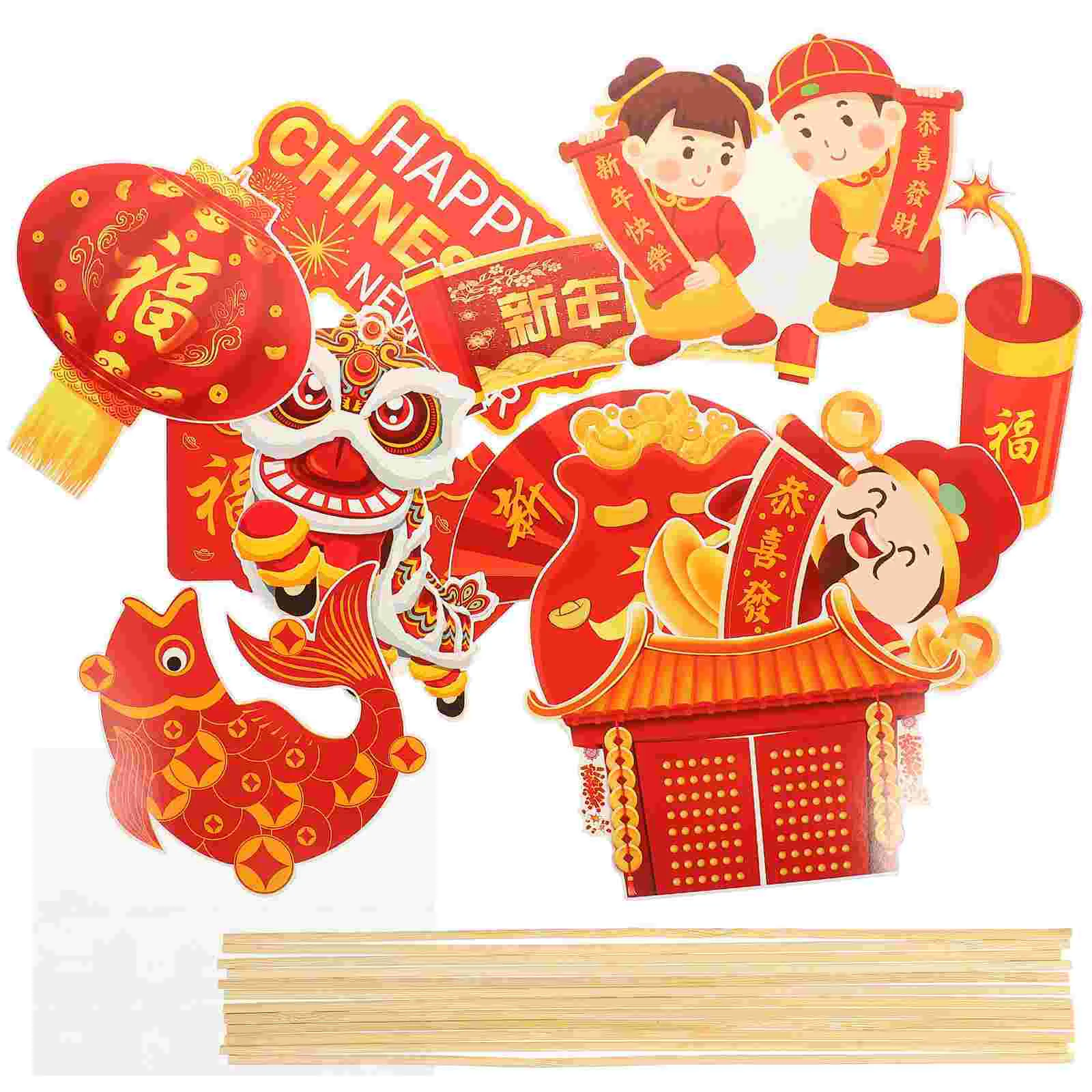 

Photo Year Props New Party Decor Supplies Booth Rabbit Frame Spring Festival Paper Chinese Eve Picturehappy Backdrop