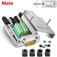db9 metal shell connector rs232 male female 9 pin d sub rs485 breakout terminalssolderless com thickened pcb board connectors