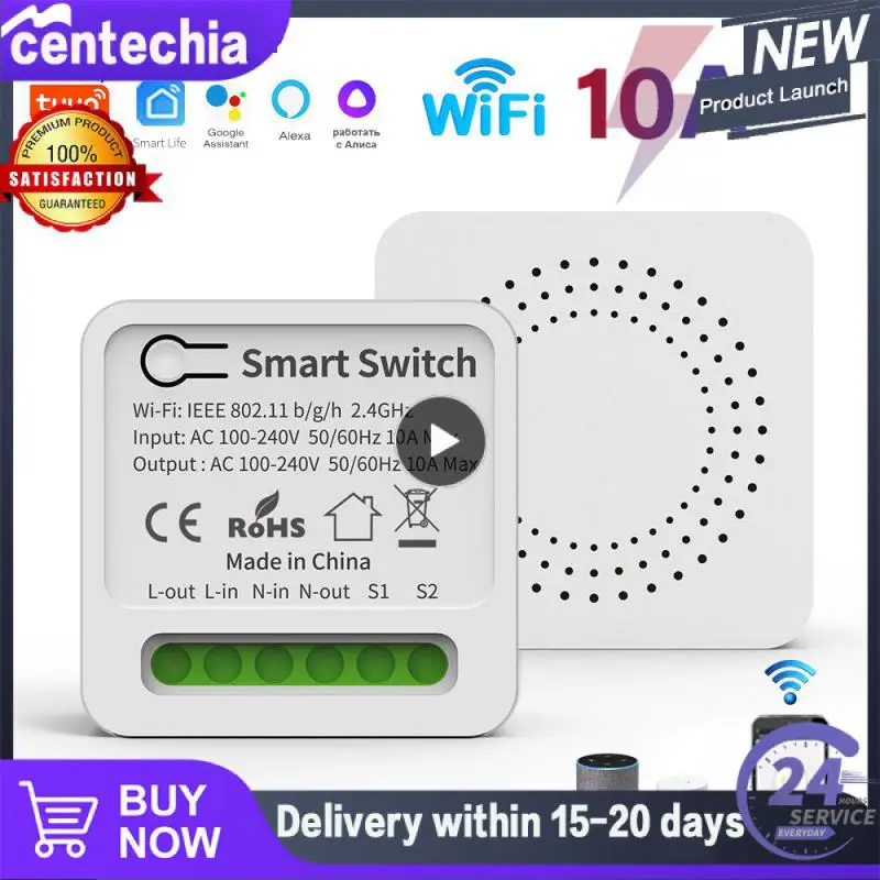 

Support 2-way Control Wireless Switch Diy Smart Home Wifi Switches Tuya 10a 16a Mini Breaker Module