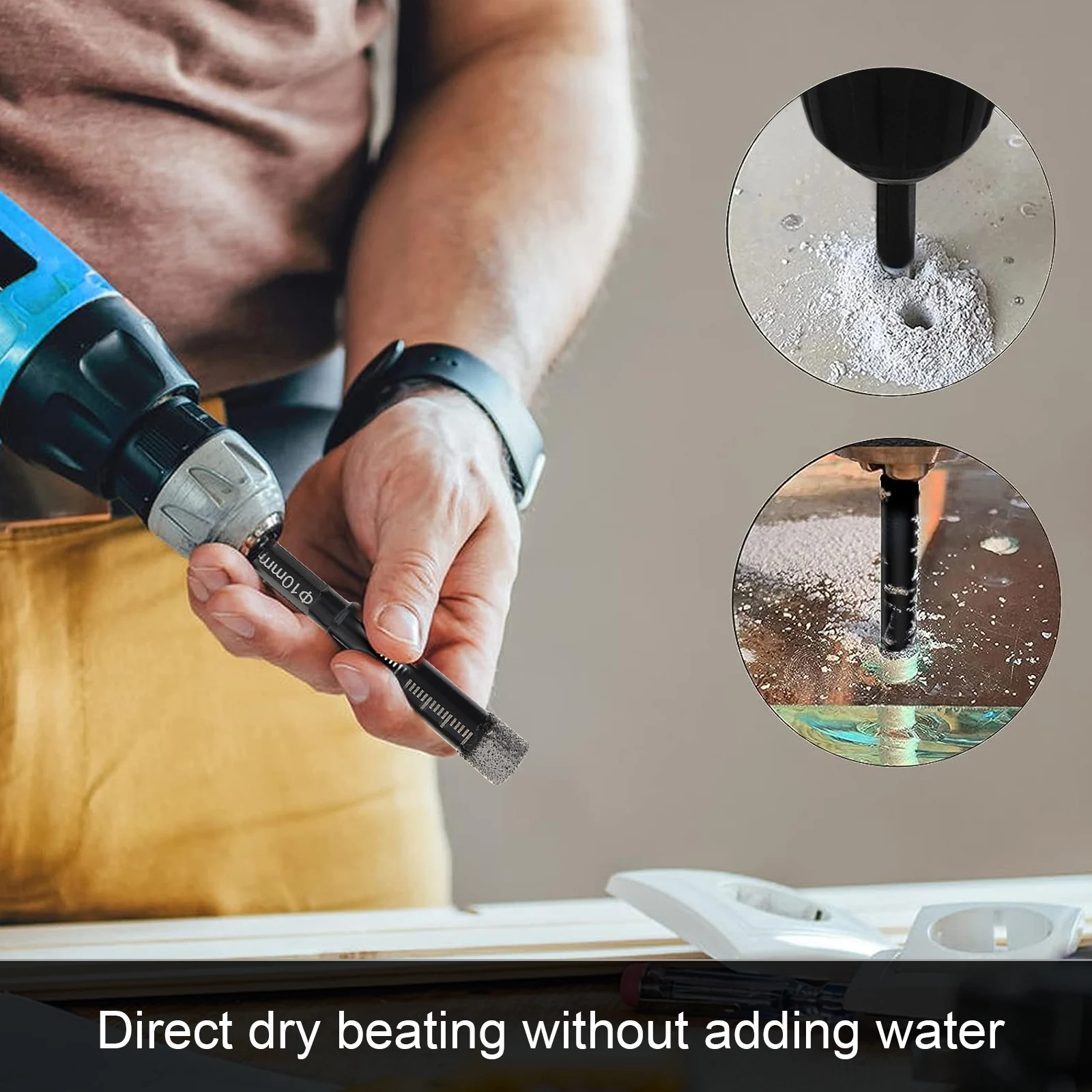 Сверло алмазное шестигранное для сухого сверления гранита плитки камня твердых