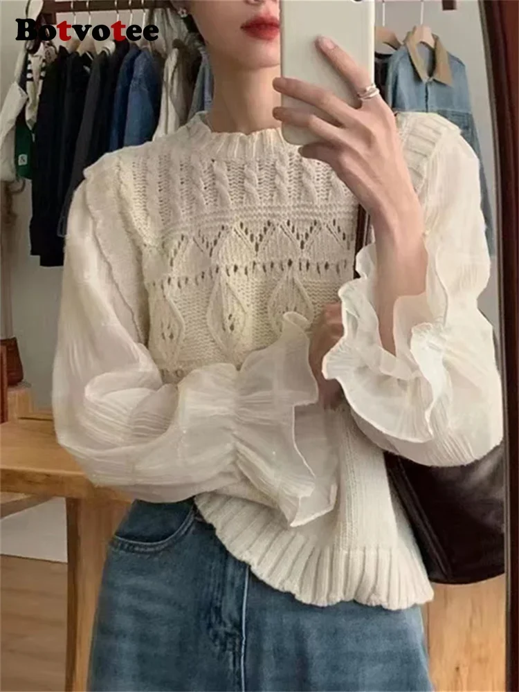 Женская кружевная рубашка NMZM осень/зима повседневная женская с вырезами модная