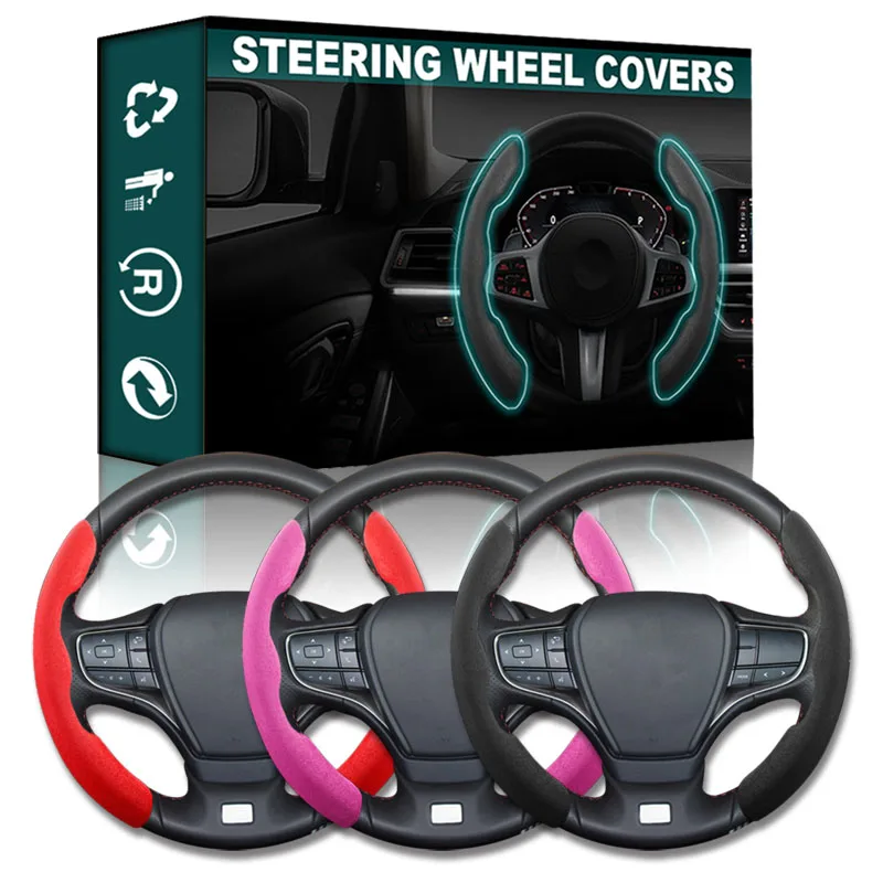 

2pcs Car Winter Anti-skid Steering Wheel Plush Card Cover for MG MORRIS GARAGE MG 3 5 6 7 TF GT ZR Morris 3 6 SUV GS 5 Gundam