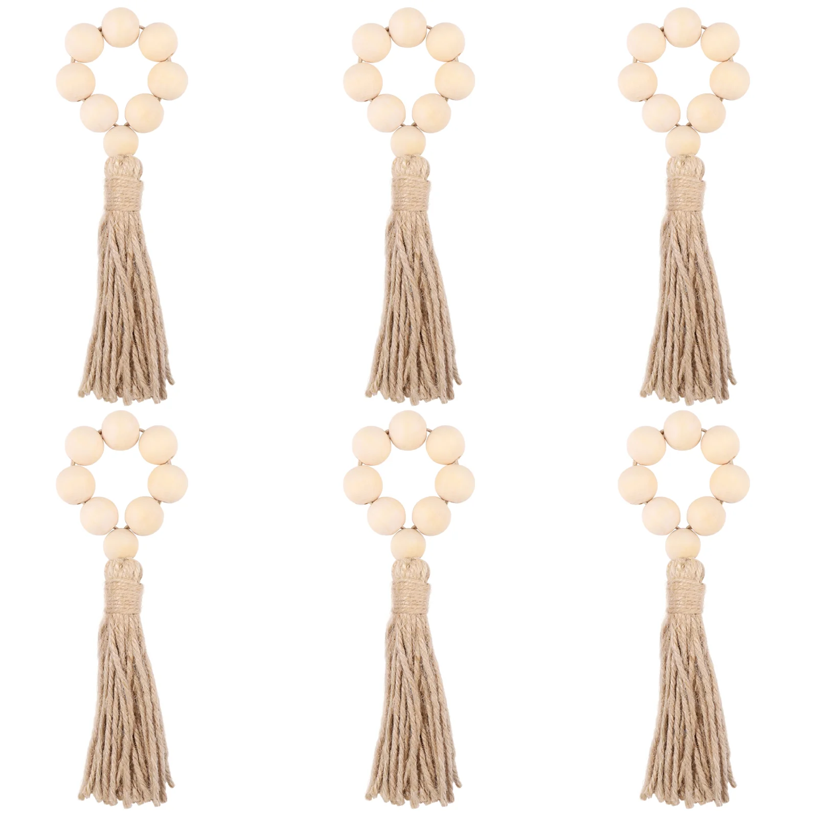 

Napkin Rings Christmas Beads Buckles Holder Armhouse Hanging Wall Prayer Decor Woven Holiday Thanksgiving Easter Wooden Wood