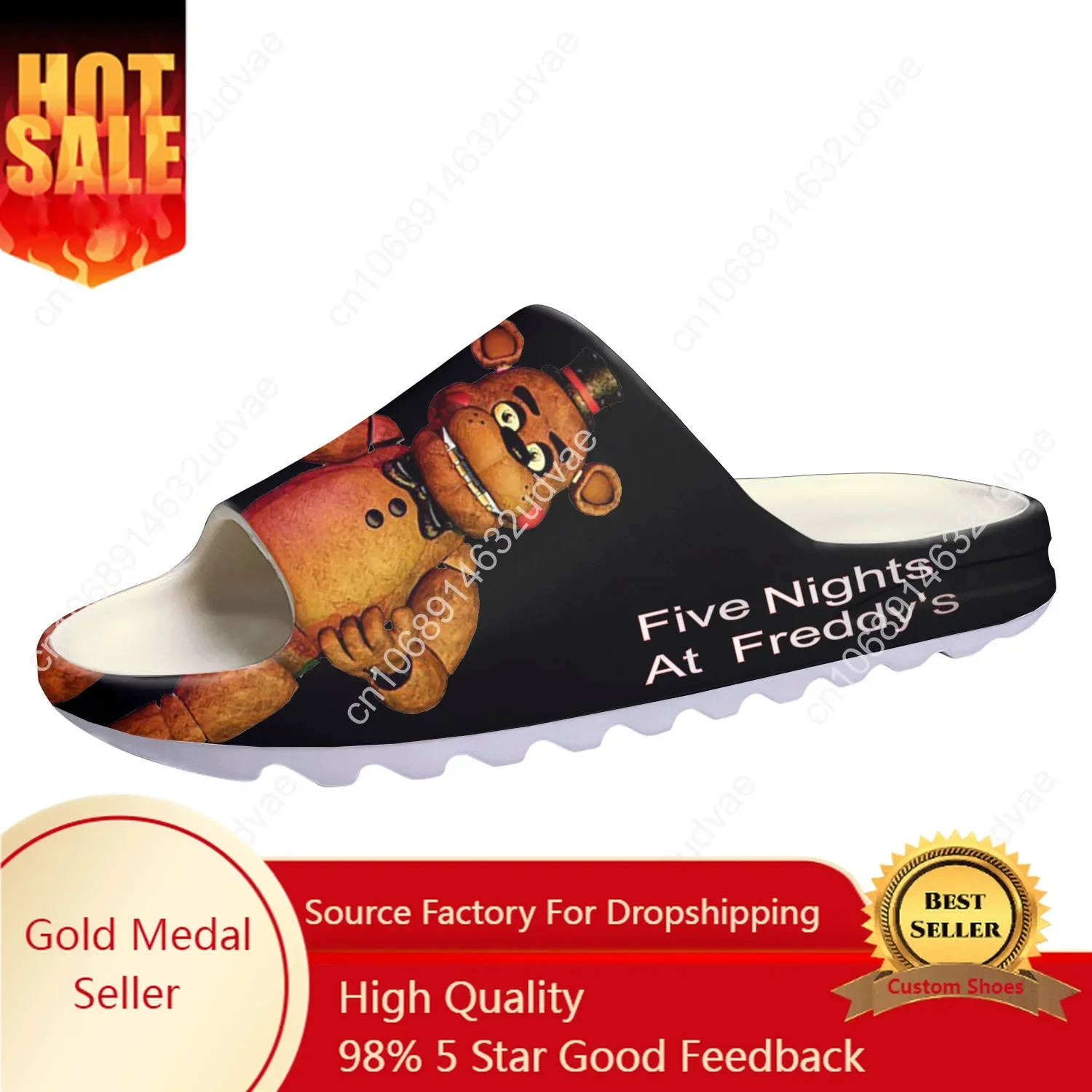 Fnaf F-Freddy аниме в игре N-Nights мультфильм F-Five мягкая подошва слиперы домашние Сабо