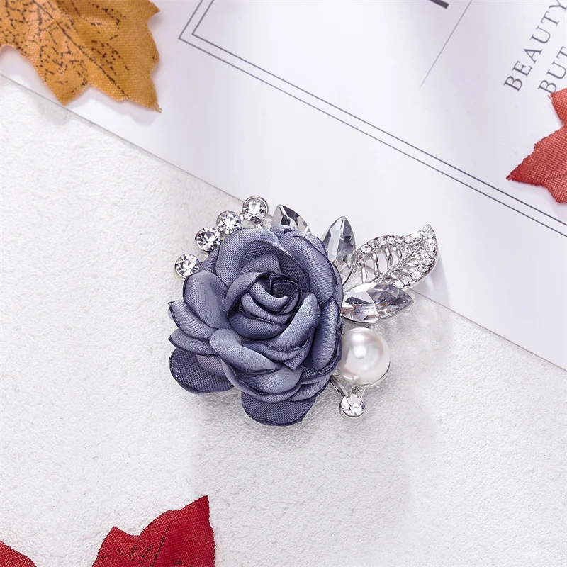 Свадебное платье Изысканная брошь жемчуг стразы ткань цветок Винтажная