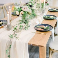 american solid color chiffon table runner wedding curtain chiffon gauze table runner tablecloth decoration track the runners