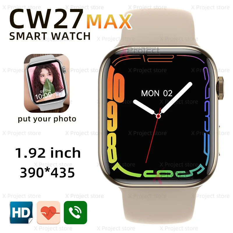 

CW27 MAX Smart Watch 1.92 inch Bluetooth NFC Call Heart Rate CW27MAX SmartWatch For Men Women For Huawei Xiaomi Oppo Vivo Phone