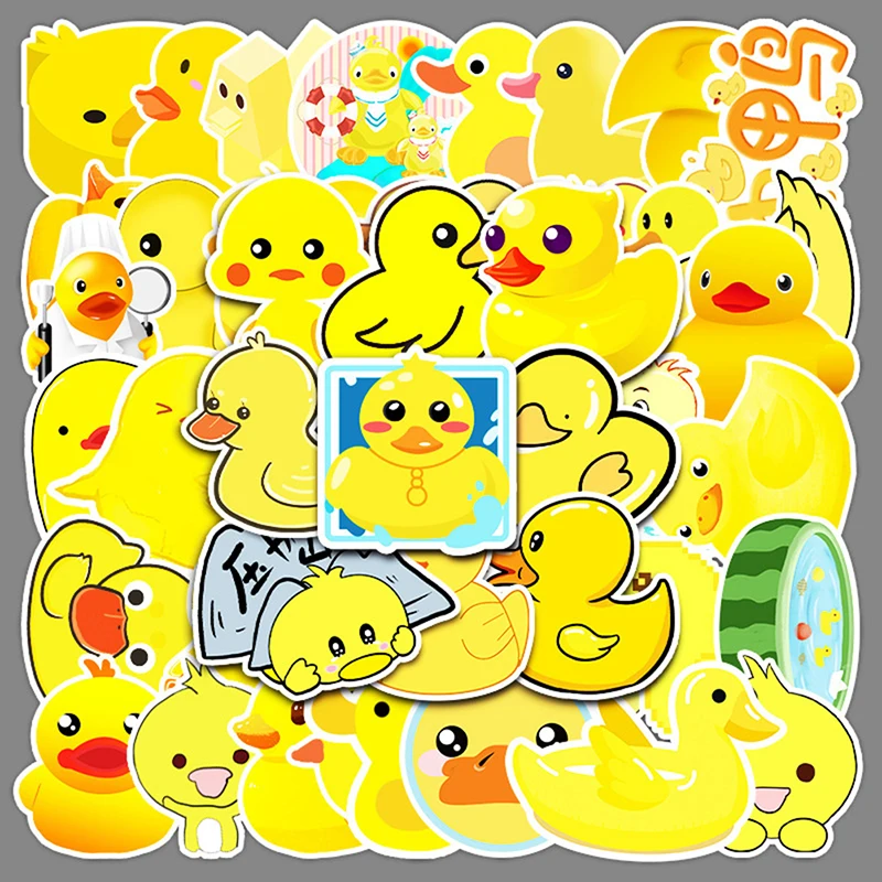 

50PCS Funny Cartoon Little Yellow Duck Personalized Decoration Graffiti Waterproof Sticker Suitcase Notebook Skateboard