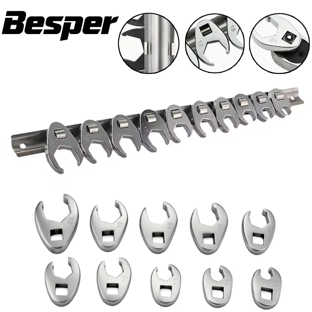 

Набор гаечных ключей Crowfoot Besper 3/8 дюйма, метрический, 10 предметов