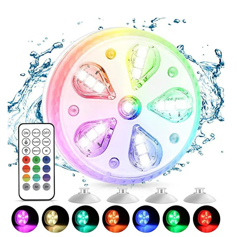 

Подводный погружной светильник S RGB, 16 светодисветодиодный, ночсветильник для бассейна, уличная лампа для ВАЗ, аквариума, пруда, декор для св...