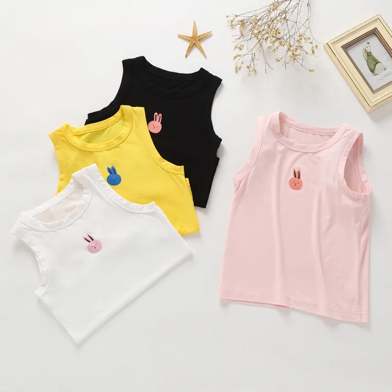 

Children Vest Cartoon Kids Camisole 2022 Summer Tops Toddler Baby Singlet Girls Undershirts Cotton Boys Tank Casual Clothes