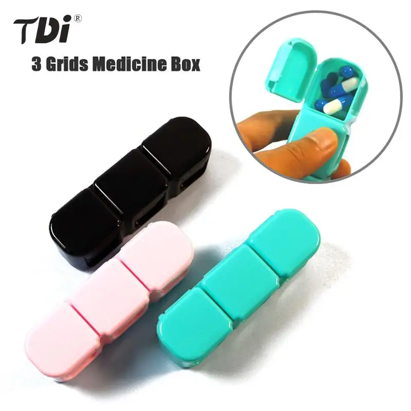 

1 шт., пластиковый контейнер для лекарств, 3 ячейки