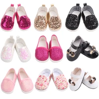 four seasons casual youth sequin shoes 18 inch american and 43 cm new baby doll shoes clothes accessories birthday holiday gifts