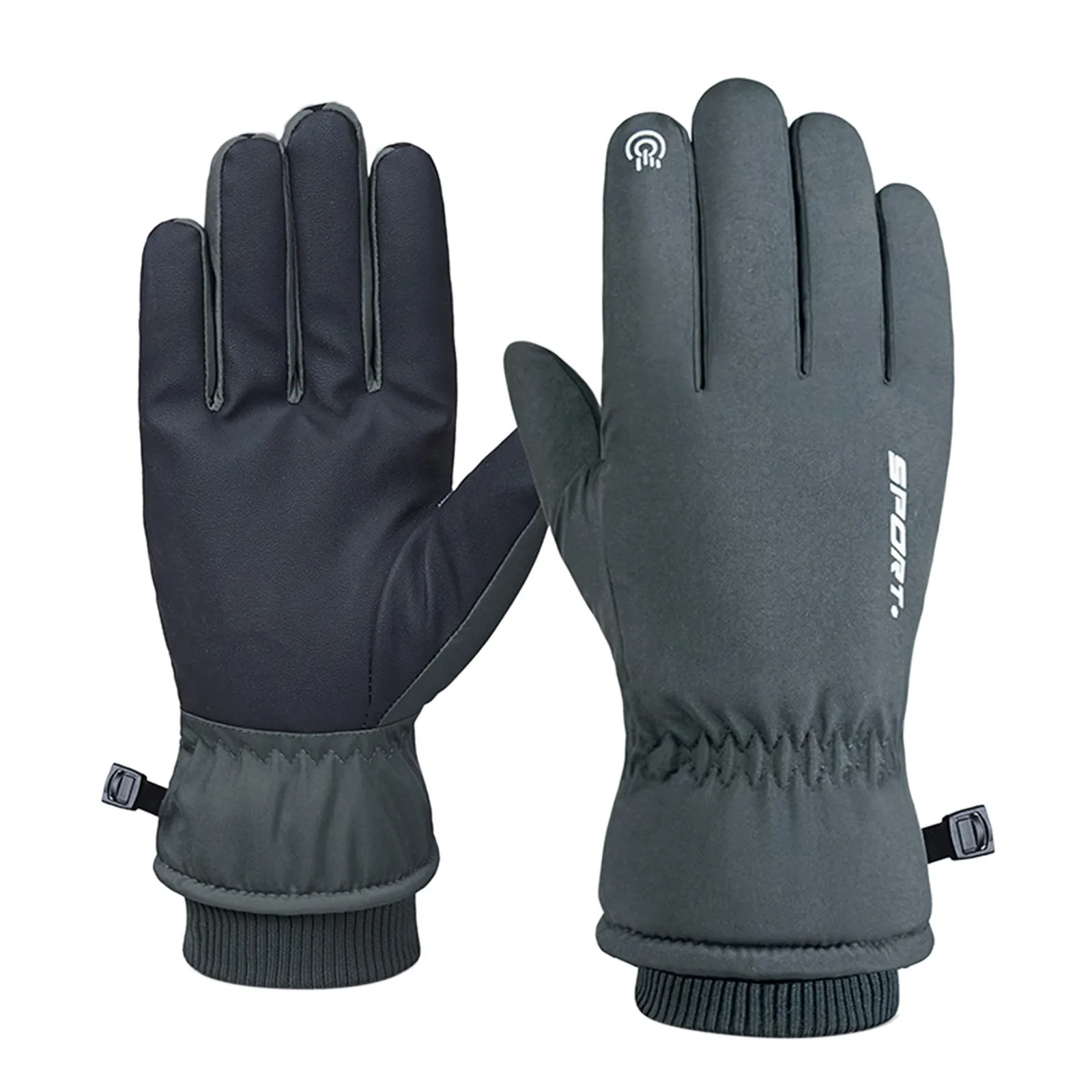 

Зимние лыжные перчатки для экрана водонепроницаемые плотные бархатные теплые ветрозащитные зимние аксессуары