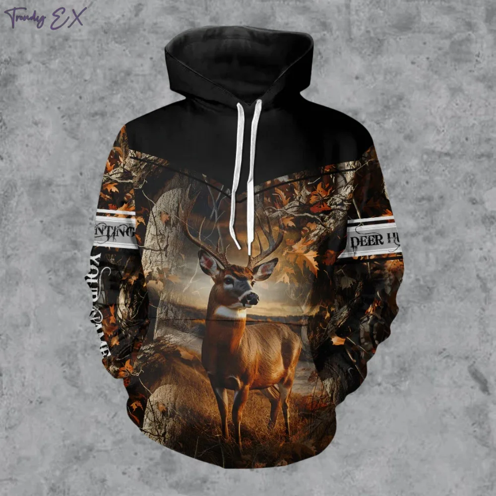 Новая толстовка с камуфляжным принтом рогов повседневная быстросохнущая