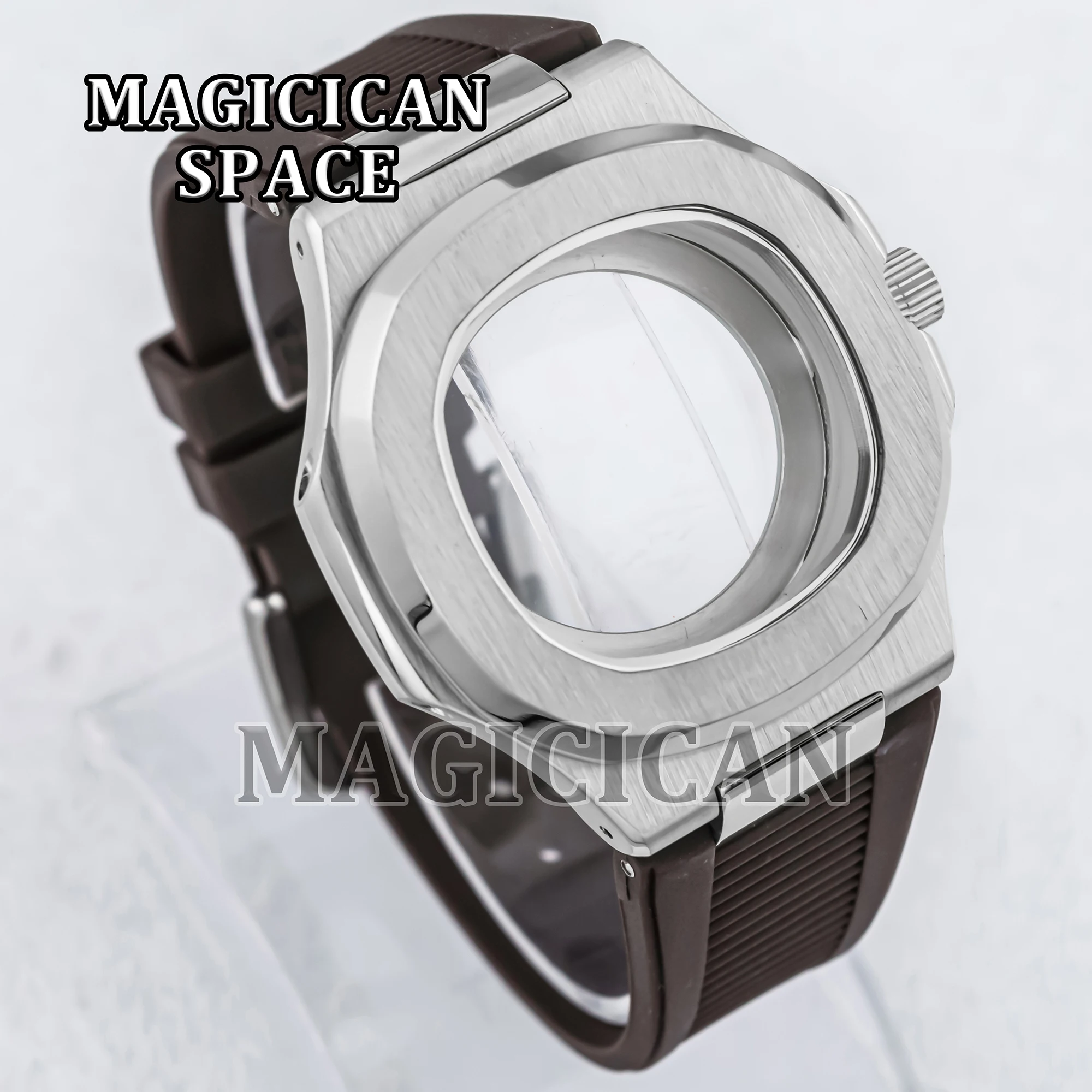 Корпус 41 мм сапфировое стекло резиновый ремешок водонепроницаемый чехол 10 АТМ