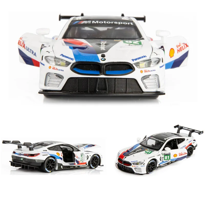 Гоночная машина Nicce 1:32 BMW M8 Le литая металлическая модель автомобиля Игрушечная