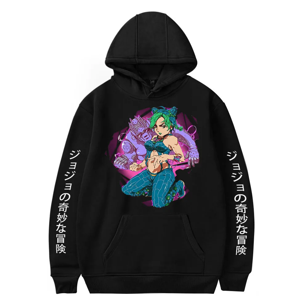

2021 New Anime JoJo's Bizarre Adventure Stone Ocean Hoodie Long Sleeve Women Men's Hoodie Harajuku Streetwear Clothes