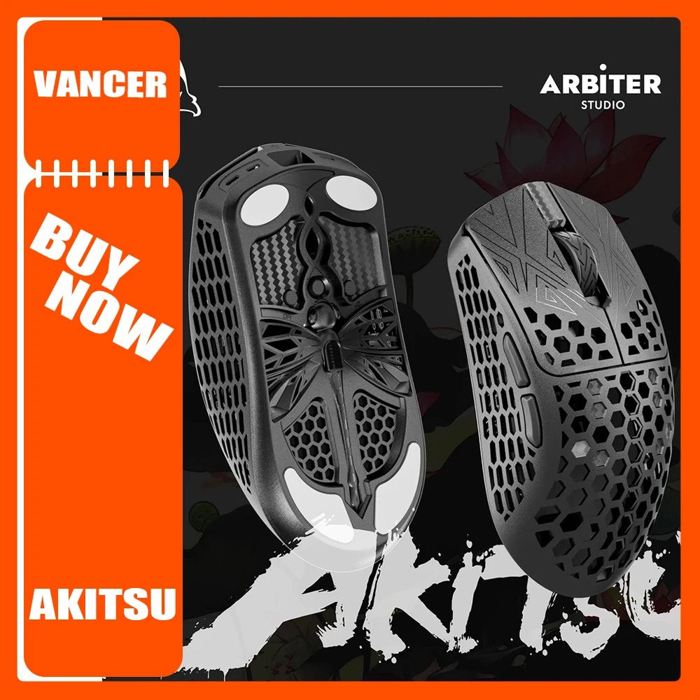 Беспроводная мышь Vancer Akitsu двухрежимная из углеродного волокна 8K легкая игровая