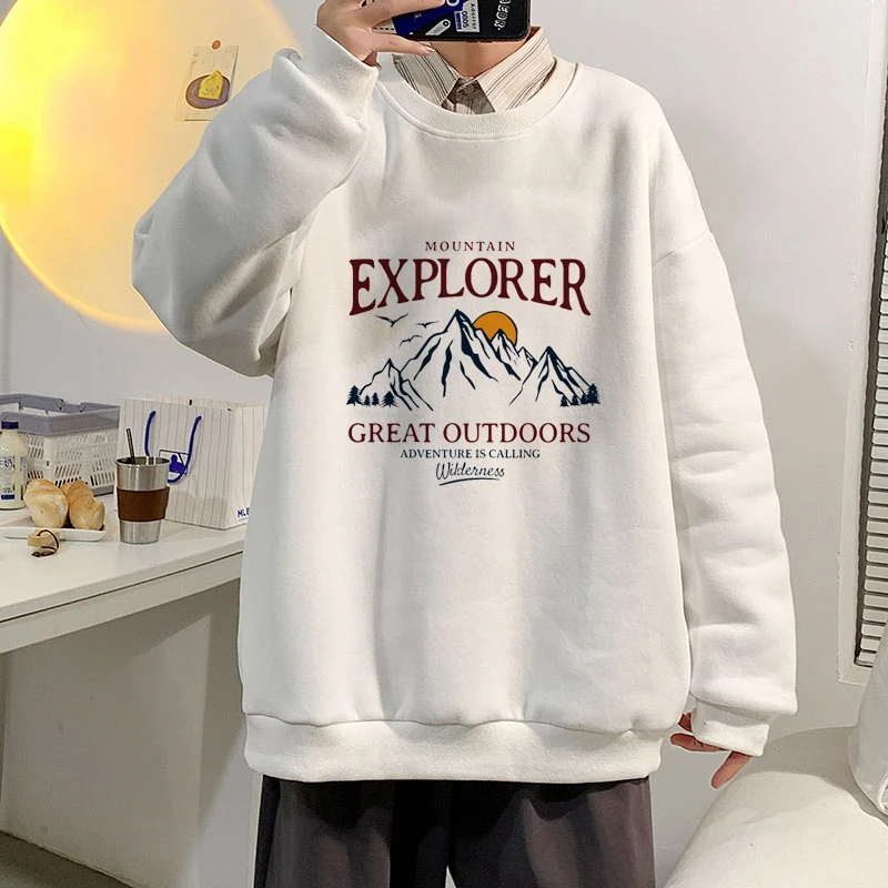 Осенняя новинка свитшот свободного покроя для фитнеса мужская повседневная