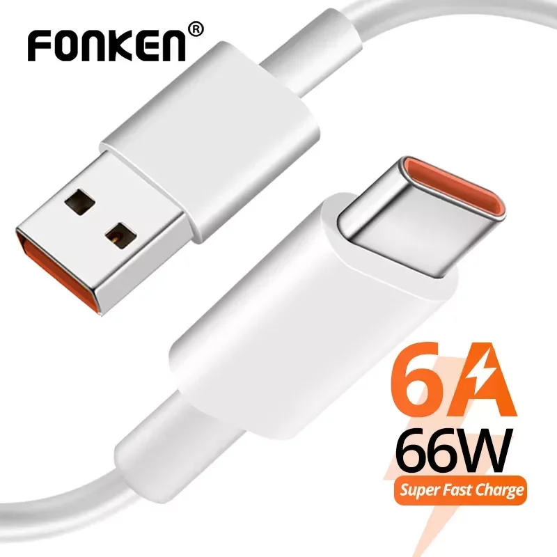 

Fast Charging USB Type C 6A USB C P40 P30 Type-C Data Cord Charger USBC 10 Pro 9
