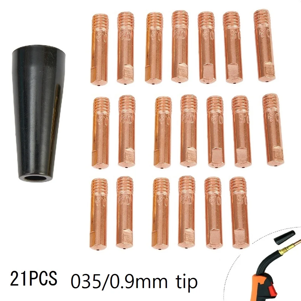 

21PCSGasless Flux Nozzle Tip Fit TITANIUM Easy-Flux 125 Amp Welder 56355 56359 Welding Equipment Accessories Welders Cutter