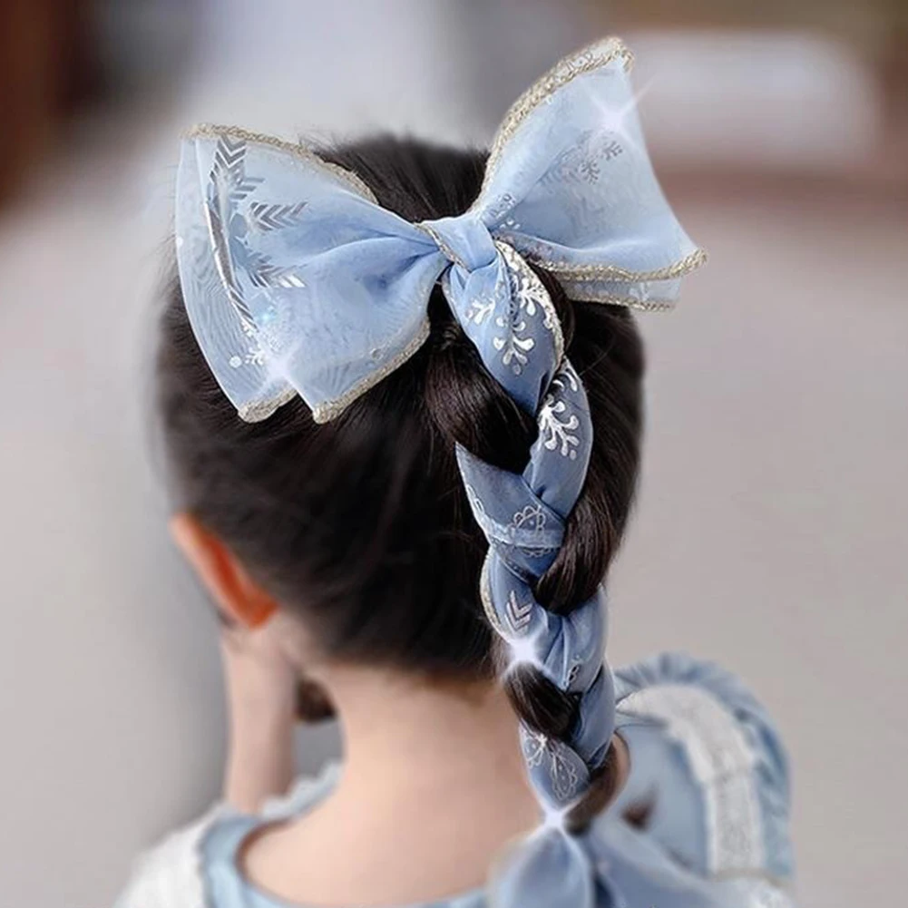 

1PCS Fashion Bow Hair Clips For Girls Rainbow Color Long Ribbon Children Hairpins Headwear Sweet Princess Kids Hair Accessories