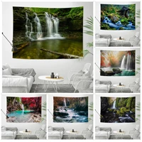 green forest waterfall landscape hippie wall hanging tapestries hanging tarot hippie wall rugs dorm cheap hippie wall hanging