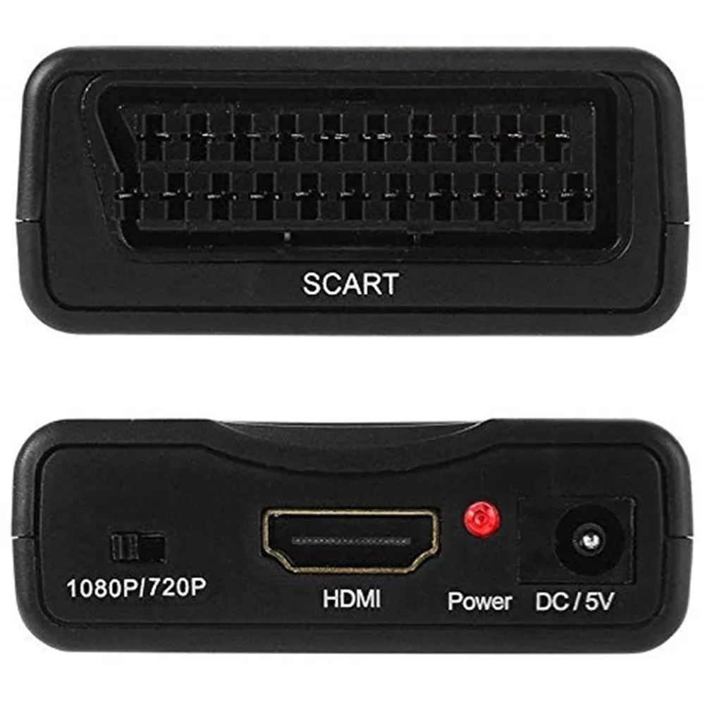 Адаптер преобразователь SCART в HDMI-совместимый с 1080P видео аудио высококлассный для