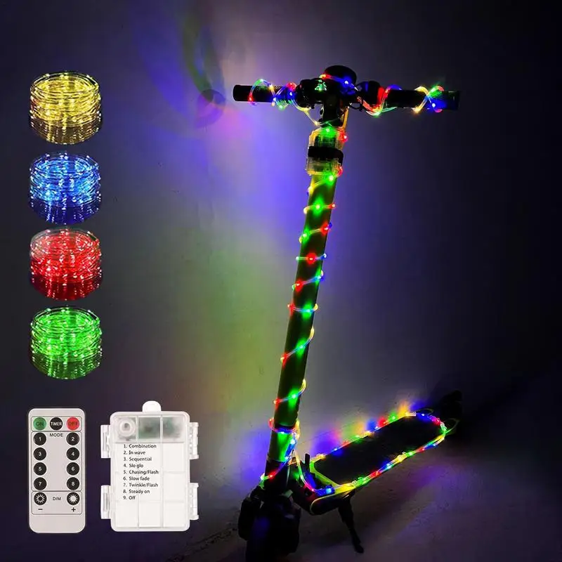 Scooter Lights Colorful Electric Scooter LED Strip Light LED Skateboard Lights Cool Rgb Lighting Strip Safety Lights For Sports