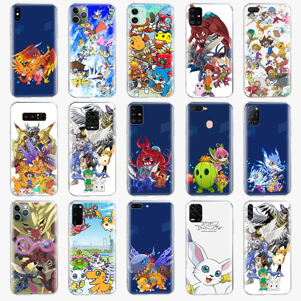 

TPU Case for Tecno Camon 18 17 15 16 Pro Premier 17P 18T 18P 18i POP 4 5 LTE Pova 2 Neo Cover Z-48 Digimon