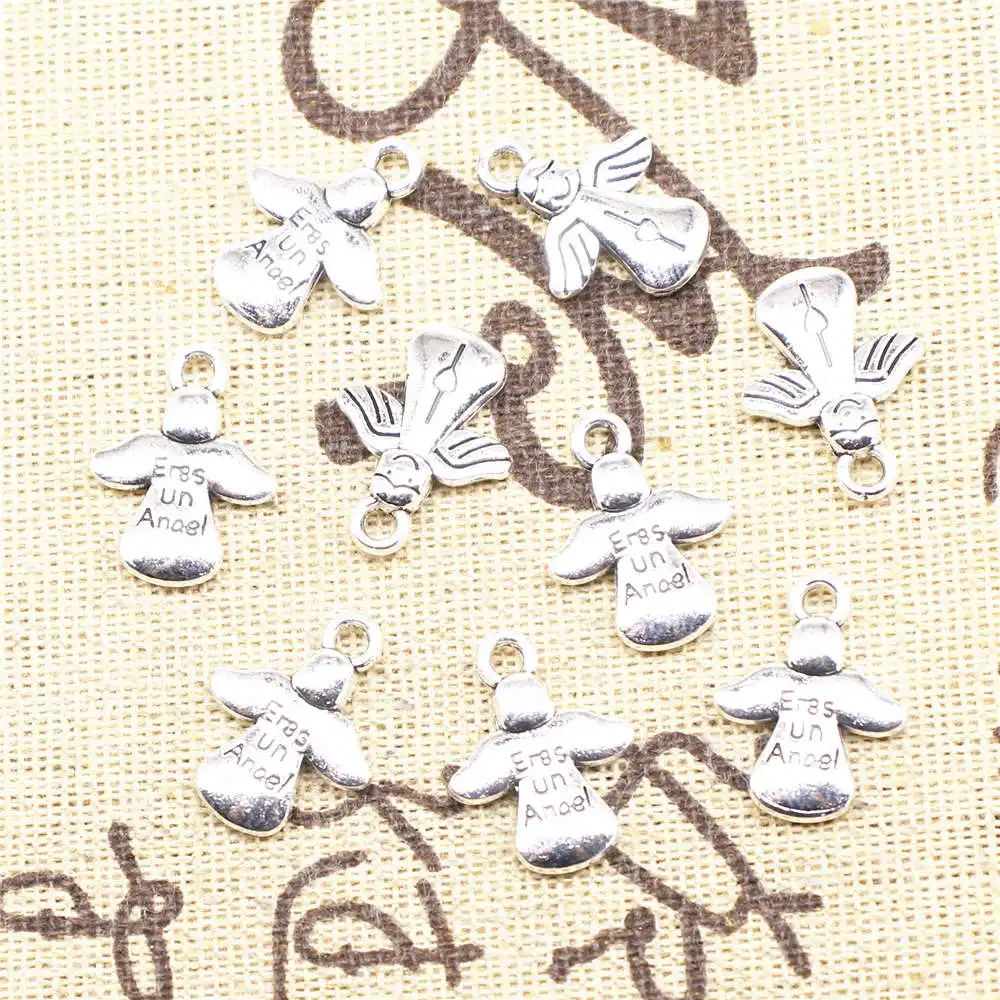 

Женские браслеты Подвески Diy 13x17 мм, античное серебро, 20 штук
