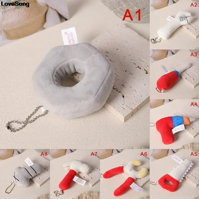 

Новинка 1 шт. мультяшный Забавный милый детский инструмент для моделирования ремонта плюшевая игрушка брелок электрическая дрель отвертка ...