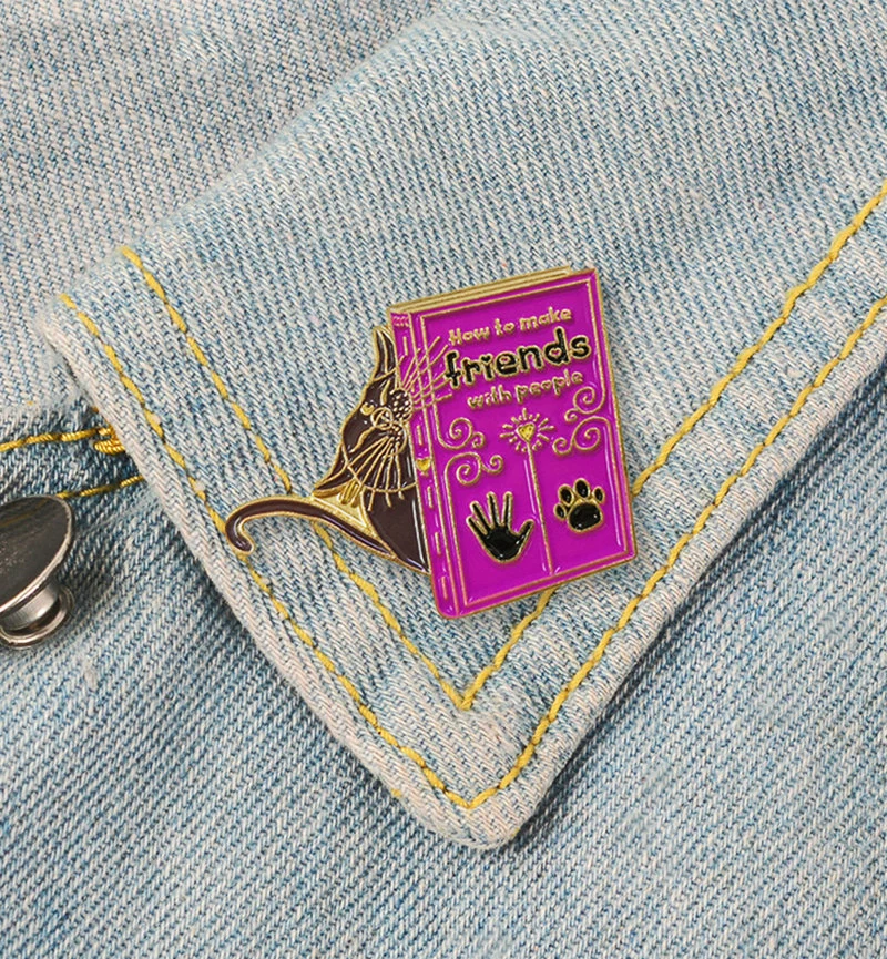 Значок на лацкан для сумки одежды значок чтения с животными подарок детей друзей