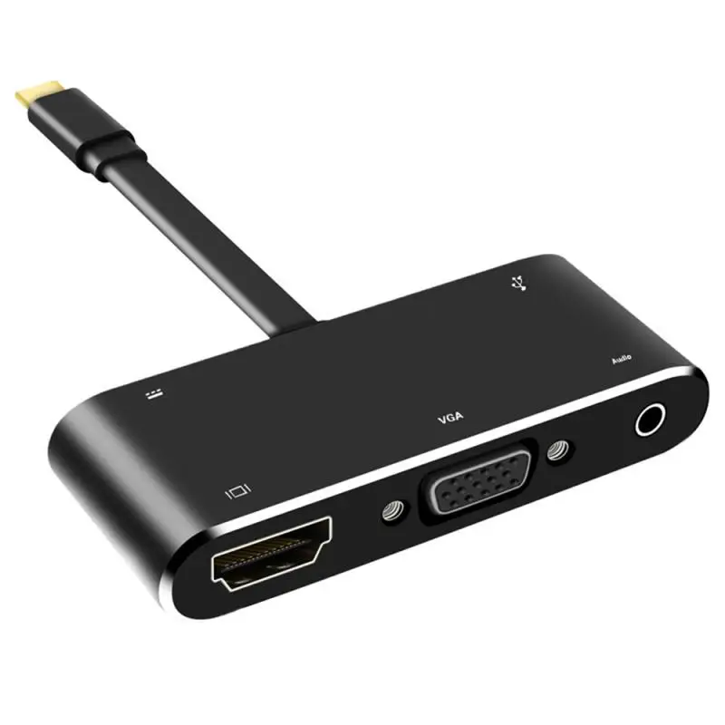 

Converter TYPE-C To VGA AUDIO USB3.0 PD Adapter Converter Cable USB C To VGA Adapter For Macbook Samsung Laptop