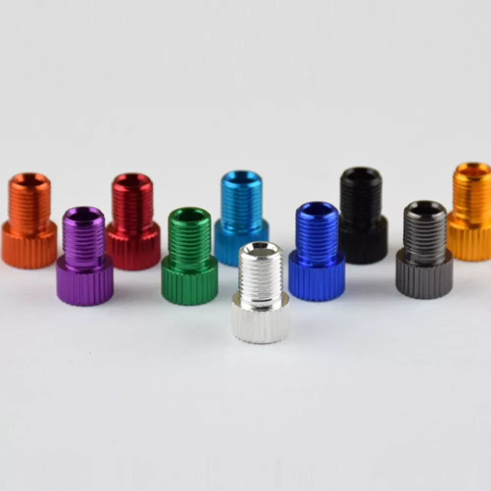 

10Pcs Aluminum Alloy Presta Valve to Schrader Valve Converter Bicycle Bike Valve Adapter Bicycle Tube Pump Air Compressor Tools