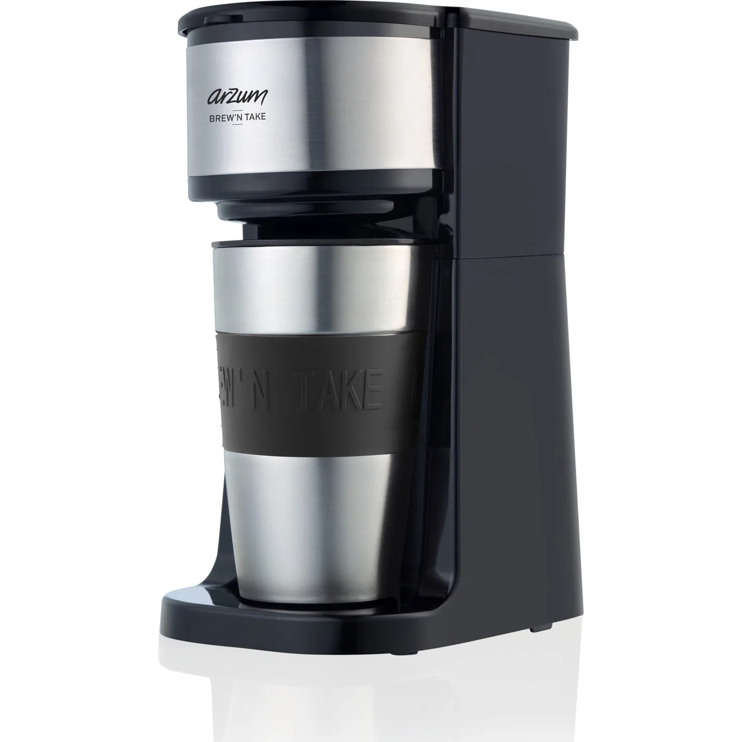 My desire Ar3058 Brew'N Take Personal Filter Coffee Machine 410 ML Capacity Stainless Steel Vacuum Flask Cup Clean Filter enlarge