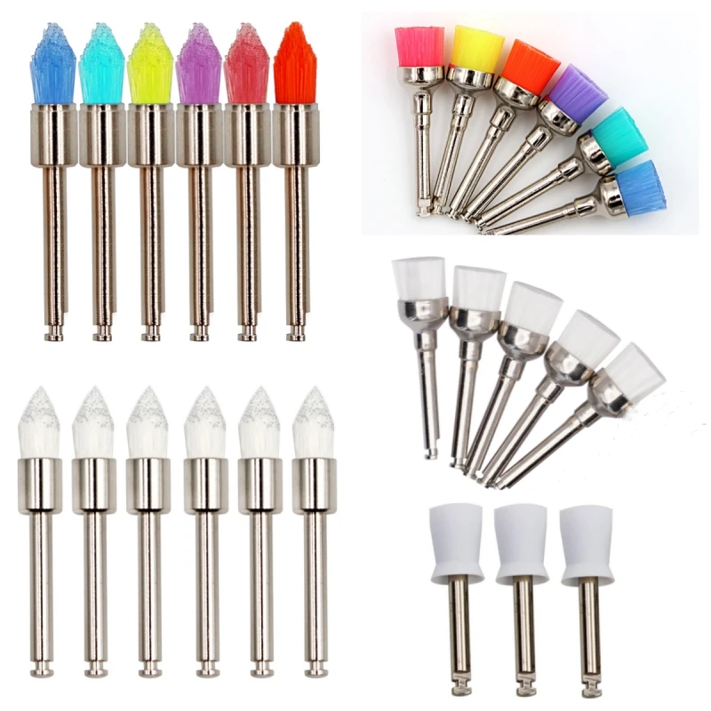 50pcs Dental Nylon Polishing Brushes Disposable Prophy Brush Polishing Polisher Teeth Whitening Dentistry Material