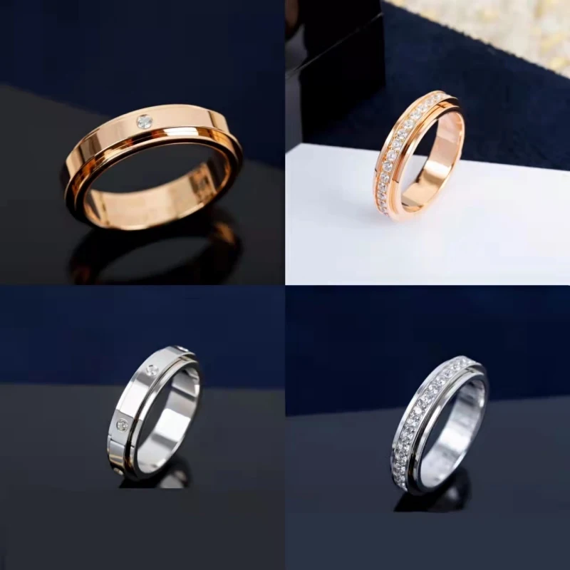 

Позолоченное серебро 925 пробы, классическое поворотное кольцо в европейском и американском стиле, трендовые мужские и женские модные бренд...