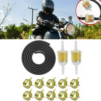 fuel line hose kit 2pieces 8mm oil filters 10x hose clamps oil filter kit can be used on small tractors lawn mowers snowmobile
