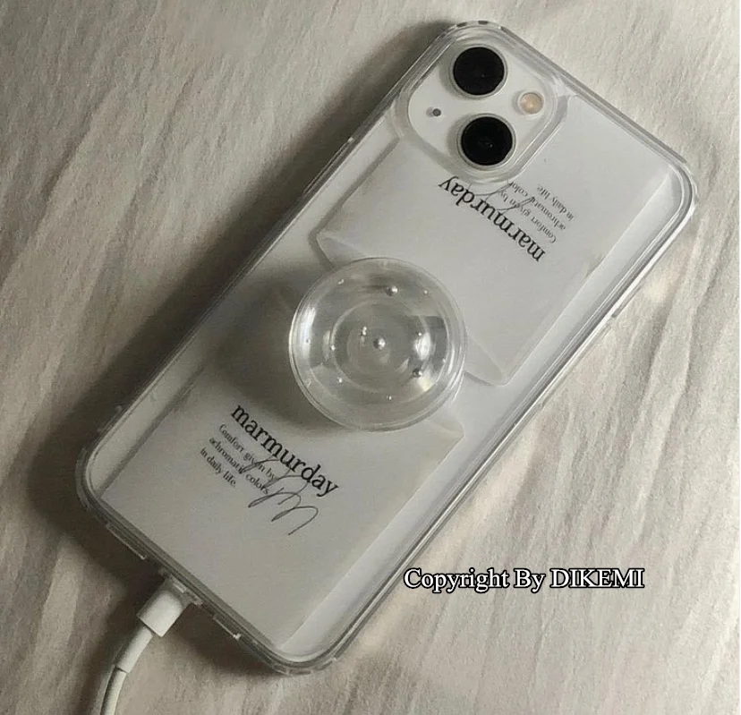 

Korea Ins Simple Cup Crystal Hemisphere Bracket Case for Iphone13/11/12promax Mobile Phone Case Stand Holder