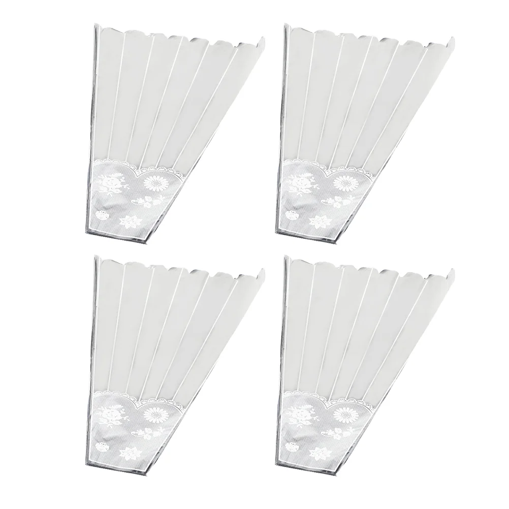 

Flower Bouquet Packaging Wrapping Sleeve Single Paper Rose Treat Gift Floral Cone Shaped Clear Packing Supplies Roses Box Wraps