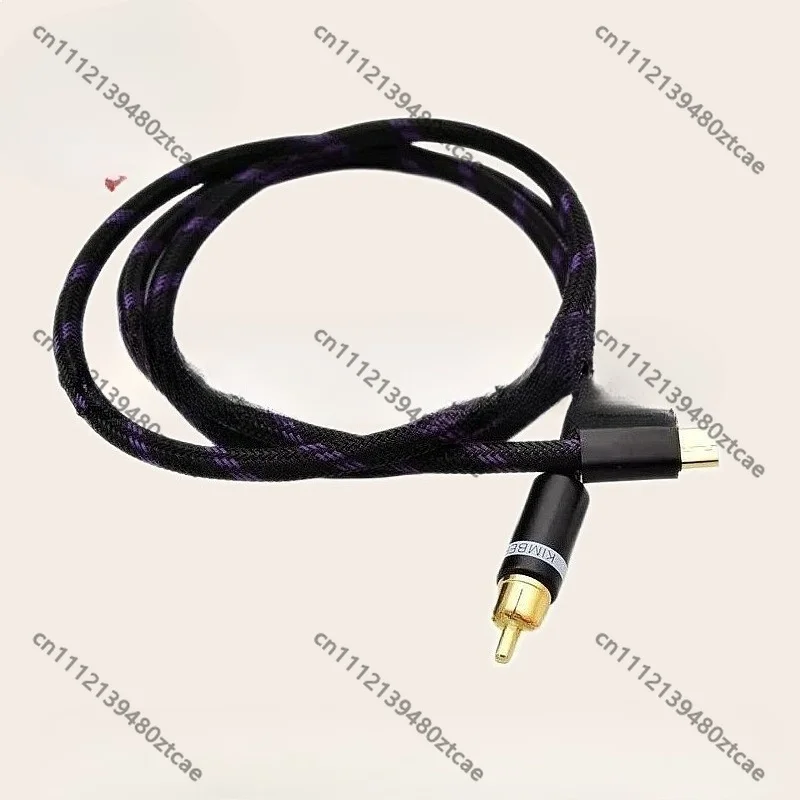 Фото Коаксиальный аудиокабель Type-C-RCA 75 Ом для портативных музыкальных плееров Cayin HiBy, цифровой адаптер-кабель SPDIF №1